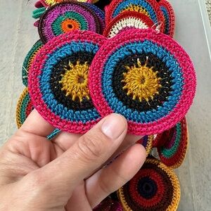 Round Crochet Earrings